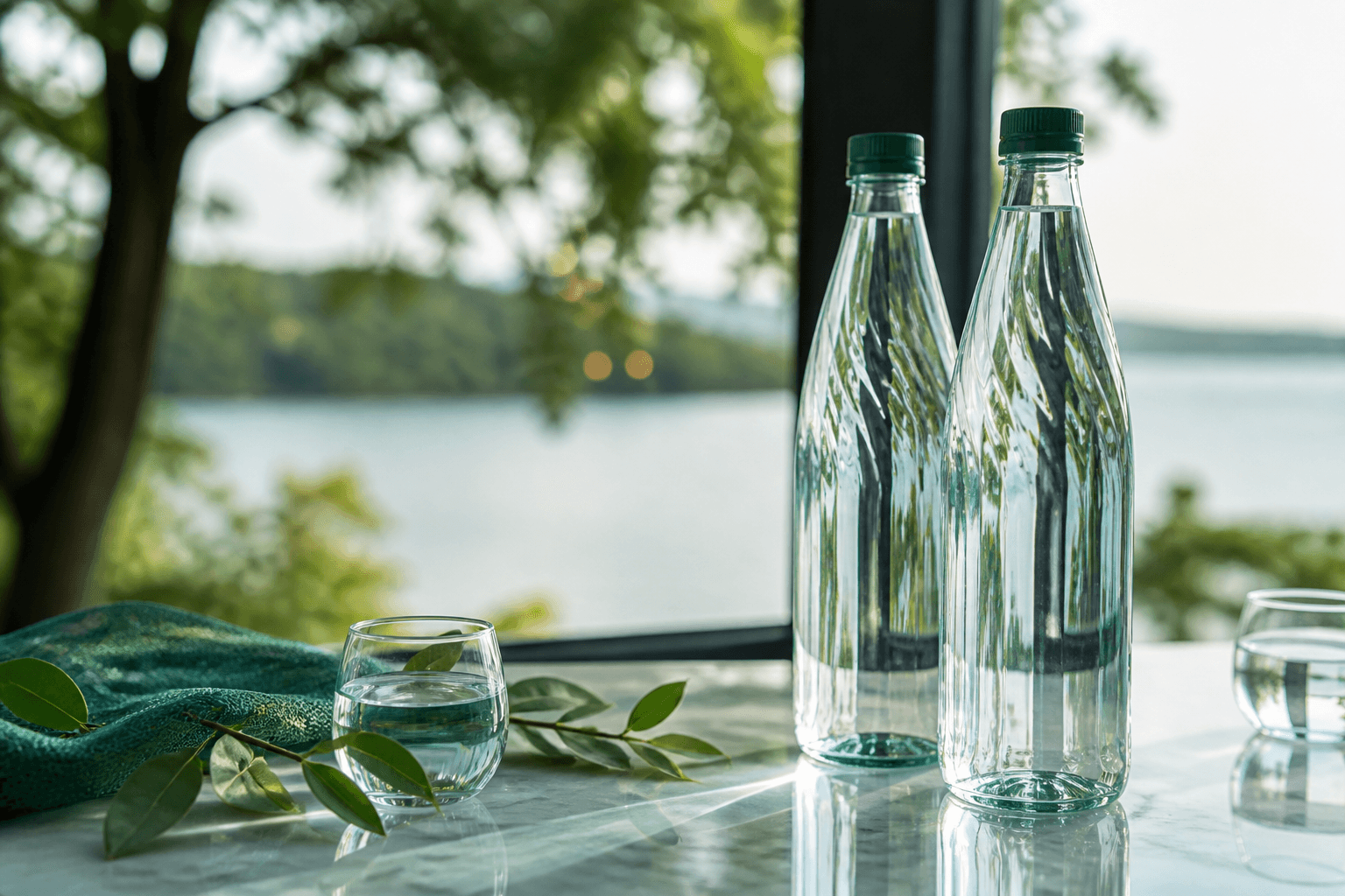 Crystal-clear Matana Springs purified drinking water bottles